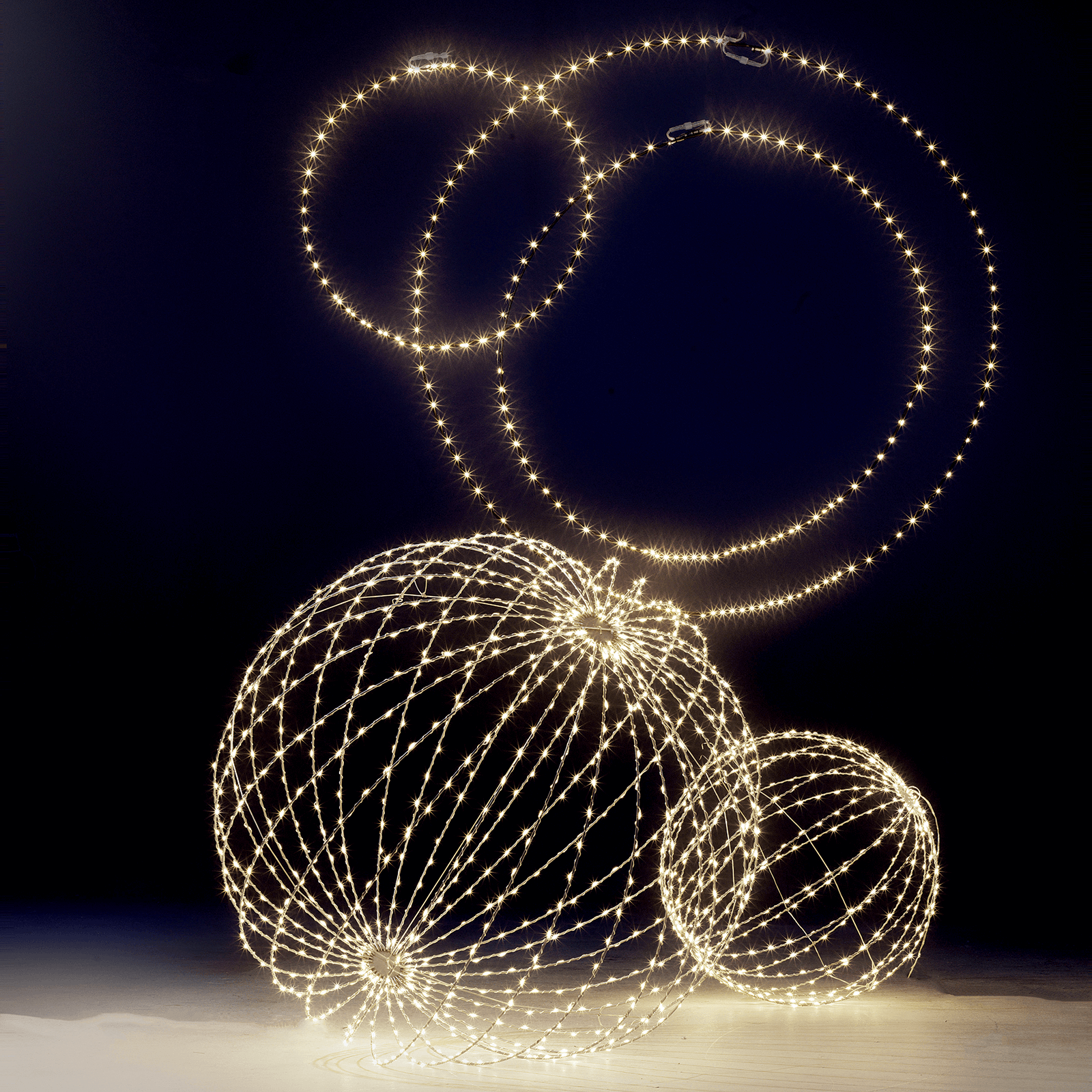 Boule lumineuse à LED pour l'ext., LED chaude - blanc, Ø 80 cm - 5