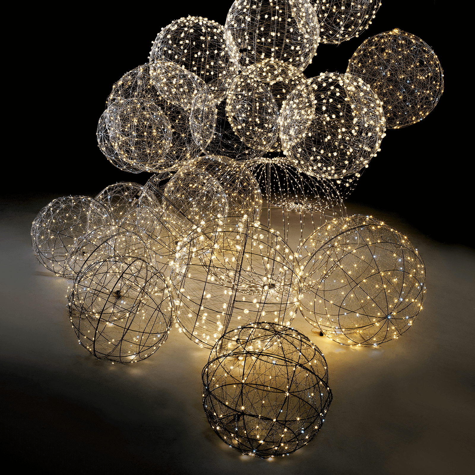 Boule lumineuse à LED pour l'ext., LED chaude - blanc, Ø 80 cm - 6