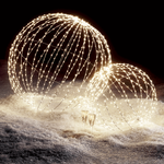 LED light ball for outdoor use, LED warm - white, Ø 80 cm - 4