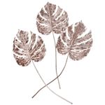 Artificial Monstera leaves rosé 70 cm 3 pcs - 0