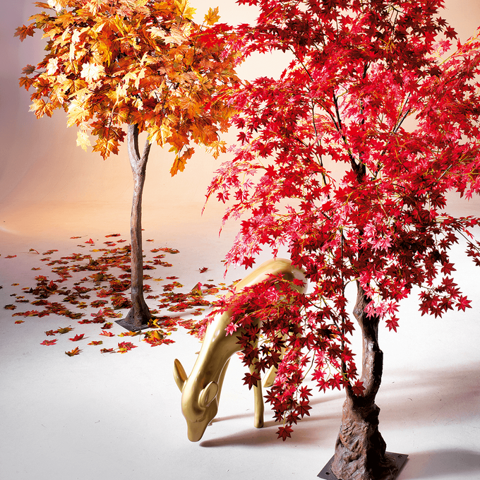 Érable Artificiel Japonais 120 Cm - Pot Inclus, Feuilles Rouges D'automne, Pour Décoration Intérieur/extérieur - 3