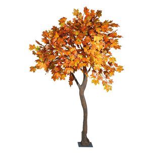 Arce artificial árbol de otoño naranja-amarillo, 270 cm