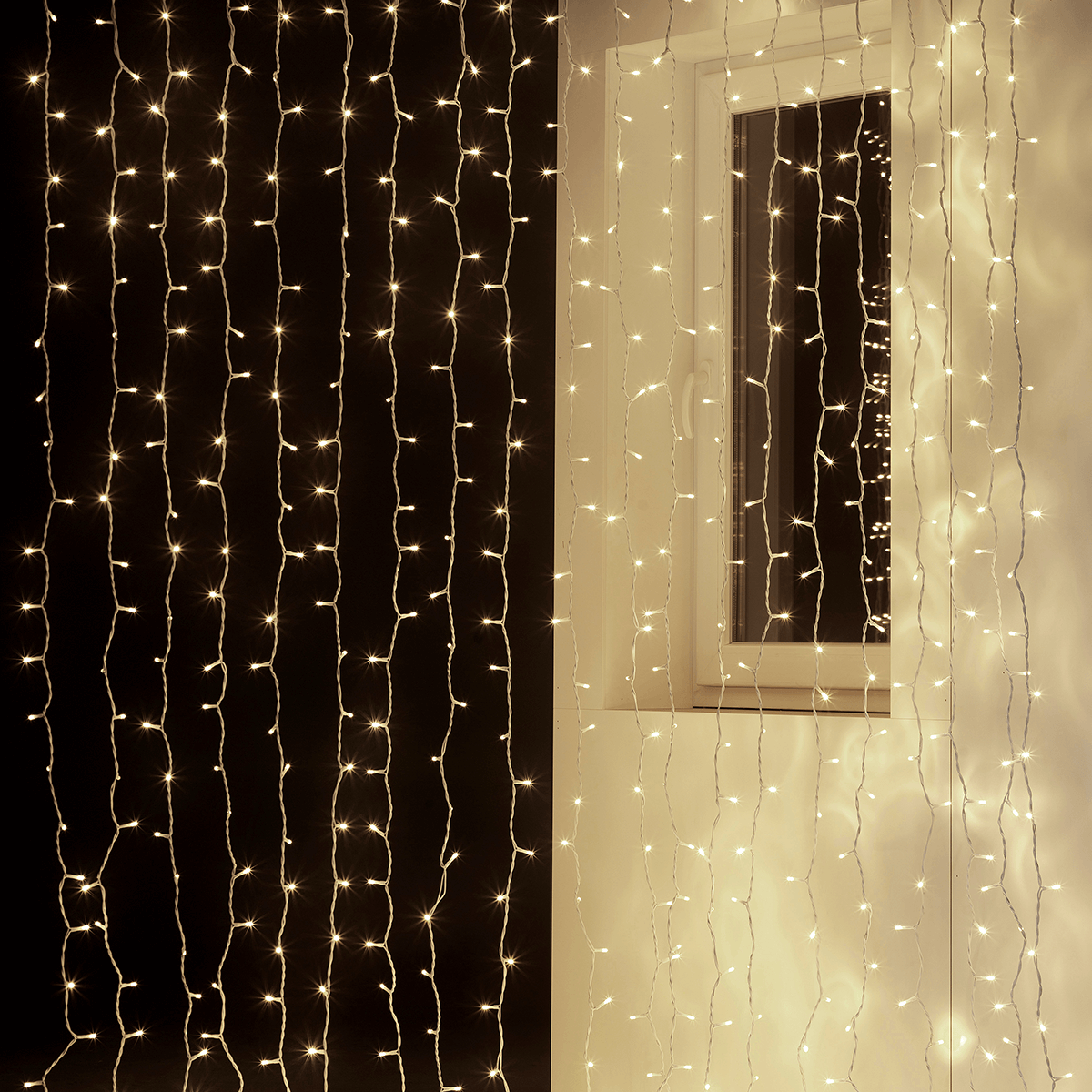 LED professional light curtain system IP20, 600 LED, 300 x 200 cm, without cable - 1