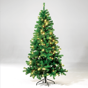 Árbol de Navidad artificial estrecho con LED 150 cm 