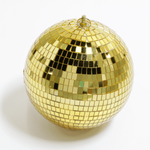 Decorative mirror ball, gold, Ø 20 cm - 0