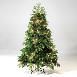 Árbol de Navidad Artificial Abeto Noble con LED 150 cm