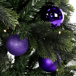 Knstlicher Weihnachtsbaum Edeltanne mit LED 210 cm