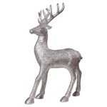 Cerf déco argent, haut. 31 cm - 0