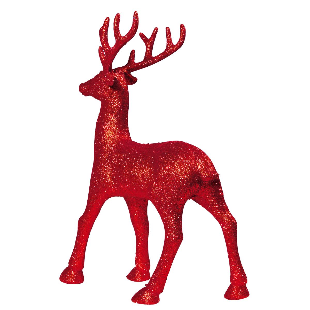 Dekohirsch rot, 31 cm hoch - 1 Dekohirsch rot, 31 cm hoch - 1