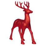 Decorative deer red, height 31 cm - 4