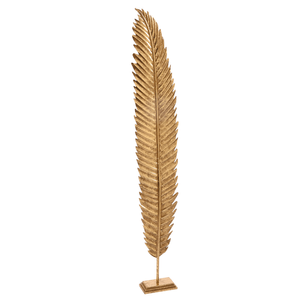 Deko Aufsteller Feder gold 134 cm