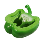 Paprika half food replica, green 6,5 cm  - 0