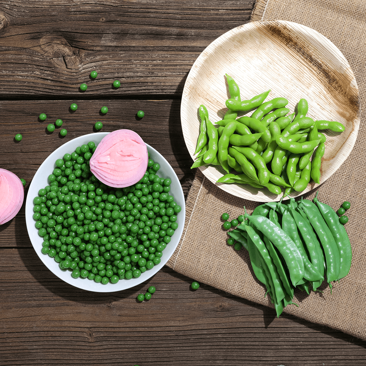 Zwiebel Hälfte Lebensmittel-Attrappe, 7 cm Ø - 3 Zwiebel Hälfte Lebensmittel-Attrappe, 7 cm Ø - 3