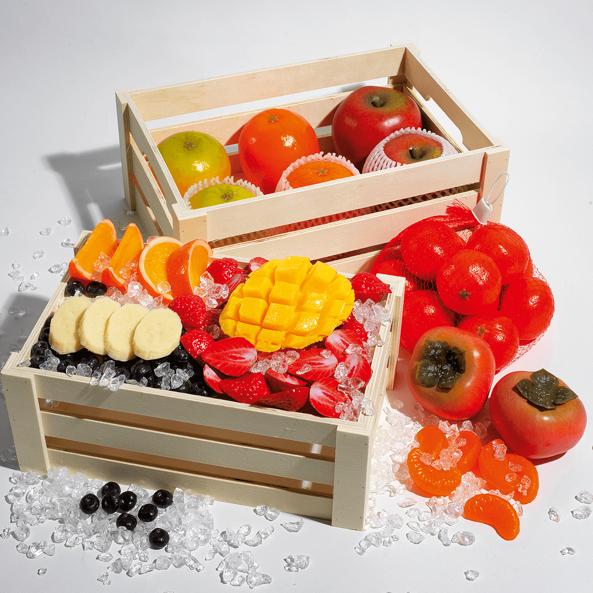 Mandarin quarter food replica, 6 pcs - 4 Mandarin quarter food replica, 6 pcs - 4