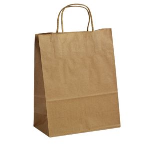 Paper carrying bag, brown, size 2: 41 x 32 + 10 cm