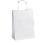 Paper carrying bag, white, size 1: 36 x 22 + 10 cm - 0