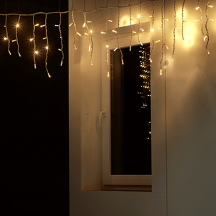 LED blinking professional icicle light system IP67, 114 LED, 300 x 50 cm