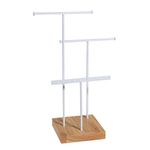 Soporte de joyería, expositor en forma de T 3 piezas, altura 28 cm - 0