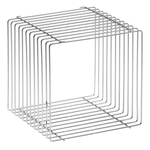 Cubo de celosía 40 x 40 cm plata - 0