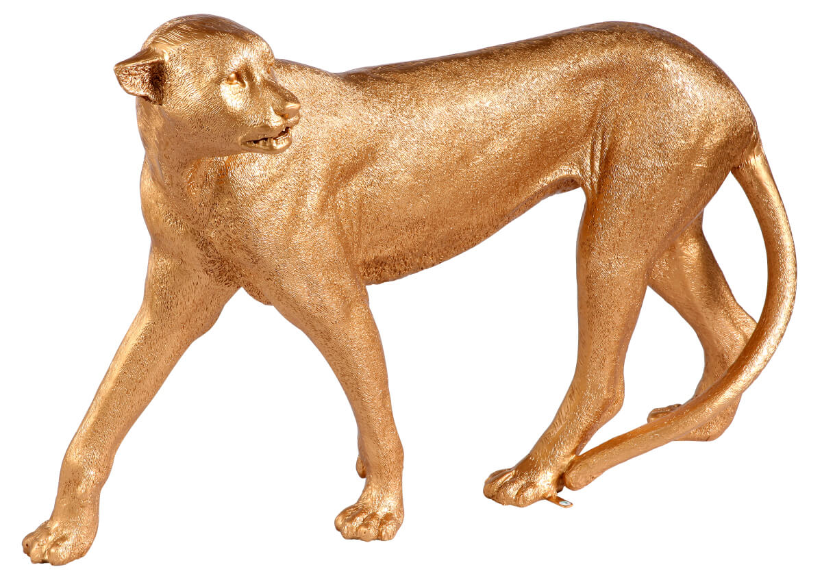 Goldener Gepard 110 cm lang ohne Flecken - 1 Goldener Gepard 110 cm lang ohne Flecken - 1