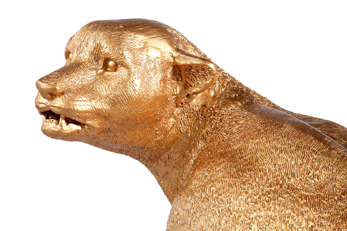 Goldener Gepard 110 cm lang ohne Flecken - 7 Goldener Gepard 110 cm lang ohne Flecken - 7