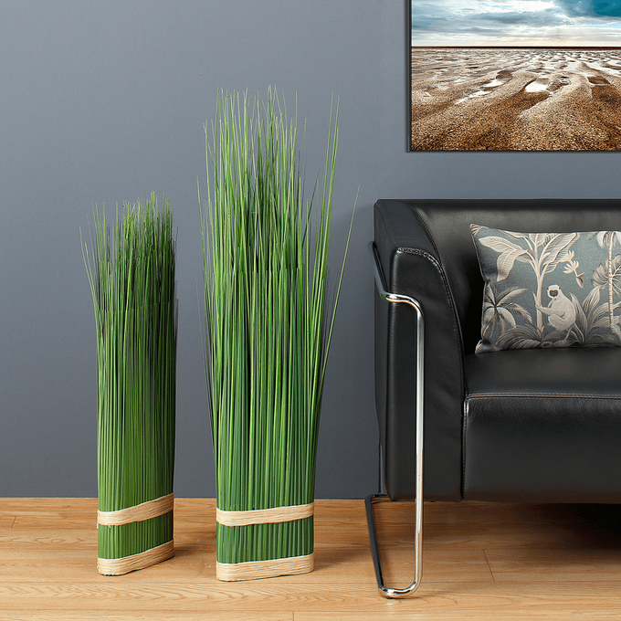 DPI Fascio Di Erba Artificiale Verde – Decorazione Fai Da Te H.60 Cm, Mix Di Canne Per Arredo - 2