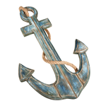 Maritime decorative anchor blue, length 60 cm - 1