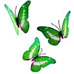 Decorative butterflies green 40 cm 3 pcs - 0