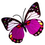 Mariposas decorativas morado 40 cm 3 piezas - 2