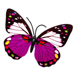 Decorative butterfly lilac 40 cm 3 pcs - 1