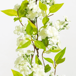 Guirlande artificielle de fleurs de cerisier blanc 110 cm - 4