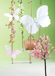 Artificial cherry blossoms tendril white 110 cm - 6