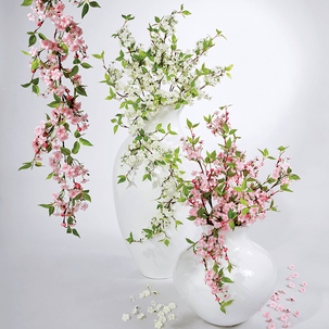 Guirlande Fleurs Cerisier Artificiel – 220 Cm – Blanc – Marque Chaks