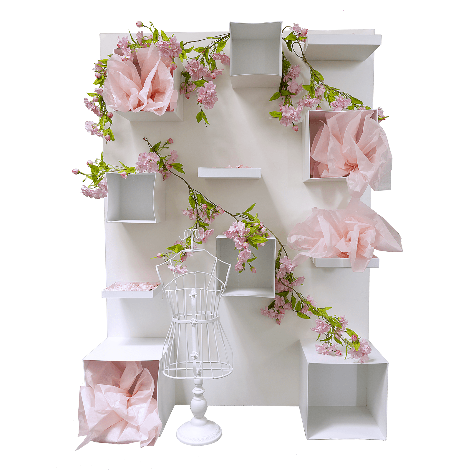 Künstliche Kirschblüten-Girlande rosa, 110 cm - 3