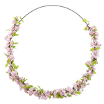 Guirlande artificielle de fleurs de cerisier rose, 110 cm - 4