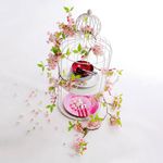 Guirnalda de flores de cerezo artificial rosa, 110 cm - 7