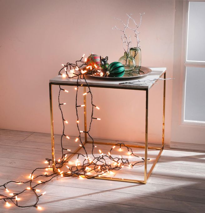Metal table 45 x 45 cm, gold | DecoWoerner