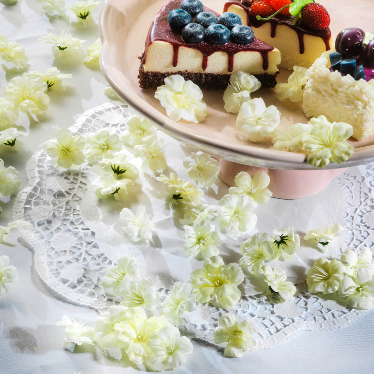 Flores de cerezo decorativas para dispersar, blanco - 4 Flores de cerezo decorativas para dispersar, blanco - 4