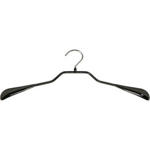 Percha antideslizante, extra ancho 40 cm, negro, 1 caja a´50 piezas