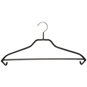 Percha con barra antideslizante, 40 cm, negro, 1 caja a´ 50 piezas