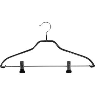 Percha con pinzas antideslizante 40 cm, negro,1 caja de 50 piezas