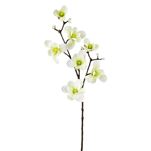 Noble branche de magnolia artificielle, blanco verde, 100 cm