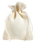 Jute sachets, 18 cm, cream - 0