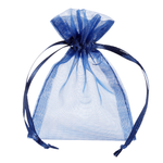 Organzasäckchen 10 cm, 50 Stück, blau - 0