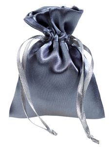 Sachet en satin 10 cm, 30 pces, gris