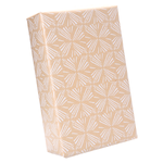 Recycled kraft paper with white geometric patterns - 50 m wrapping paper roll - 4