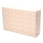 Recycled kraft paper with white geometric patterns - 50 m wrapping paper roll - 5