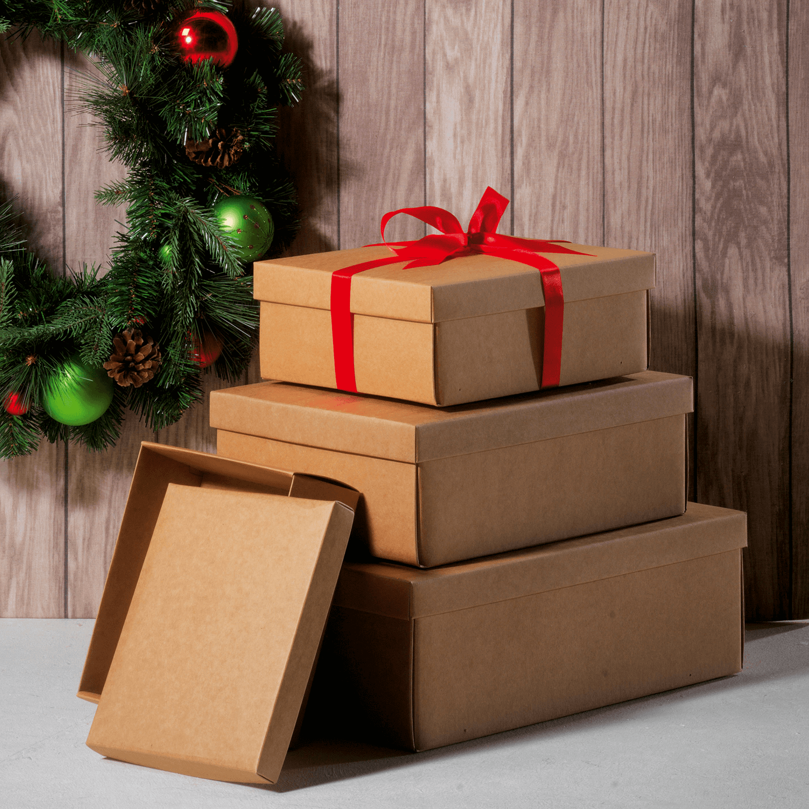 Gift boxes brown 30 x 23 x 11 cm 10 pcs - 2 Gift boxes brown 30 x 23 x 11 cm 10 pcs - 2