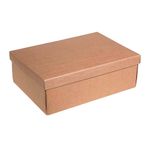 Boîte cadeau brune 38 x 26 x 13 cm 10 pces - 0