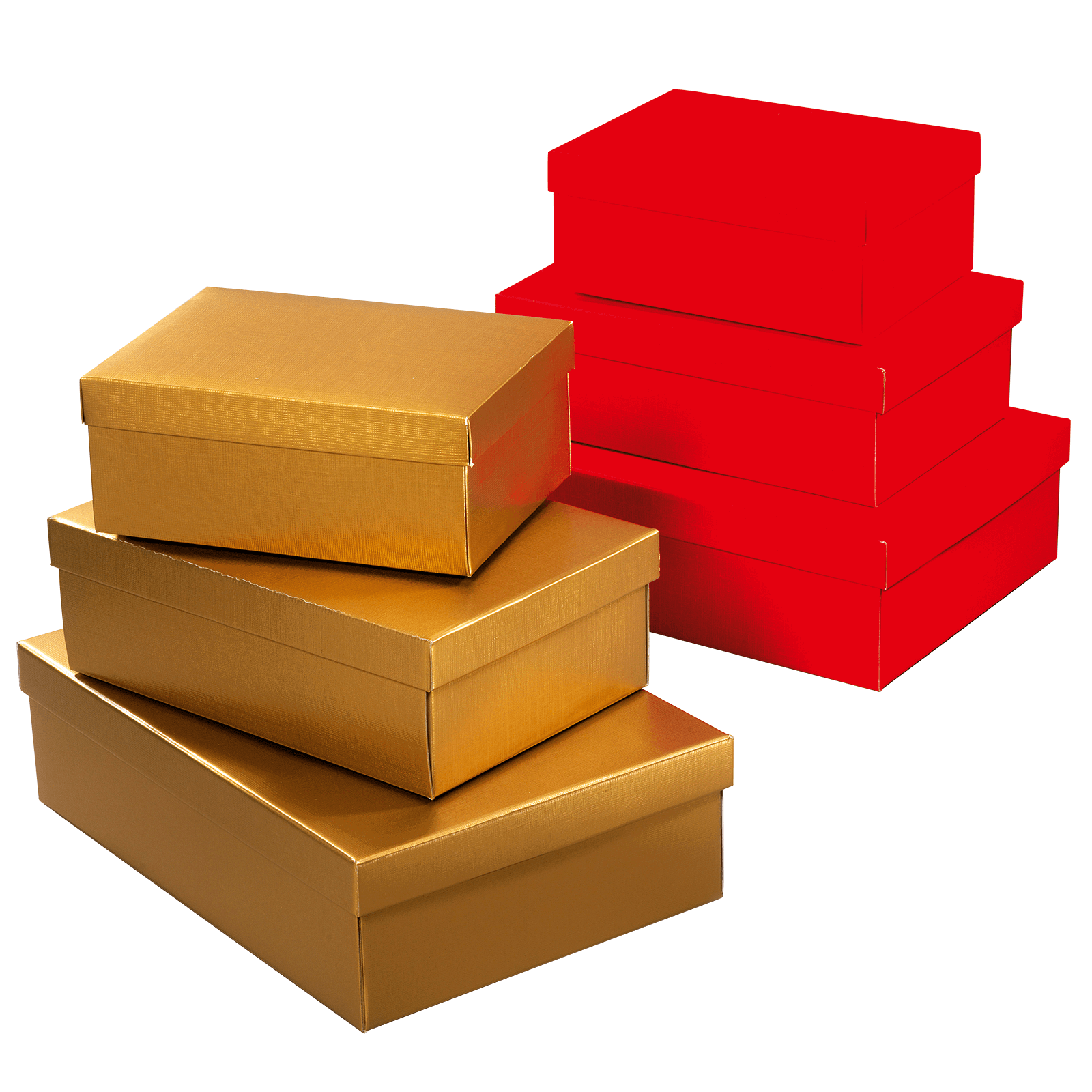 Gift boxes 38 x 26 x 10 cm, red 10 pieces - 5 Gift boxes 38 x 26 x 10 cm, red 10 pieces - 5